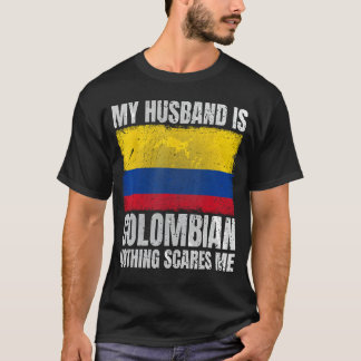 Mein Mann ist Kolumbien für Ehefrau Kolumbien Kolu T-Shirt