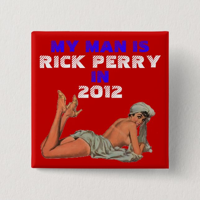 mein Mann ist Rick Perry Button (Vorderseite)