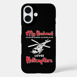 Mein Mann liebt Hubschrauber Lustige Piloten iPhone 16 Hülle