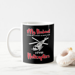 Mein Mann liebt Hubschrauber Lustige Piloten Kaffeetasse