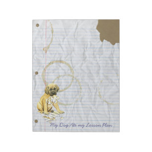 Mein Mastiff Ate my Lessingplan Notizblock