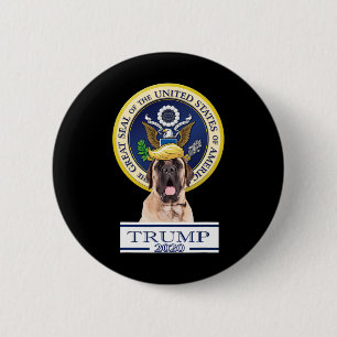 Mein Mastiff für Trump Button