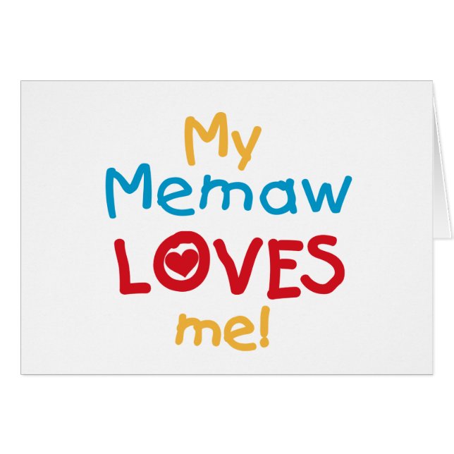 Mein Memaw Lieben T - Shirt und Geschenke (Vorderseite (Horizontal))