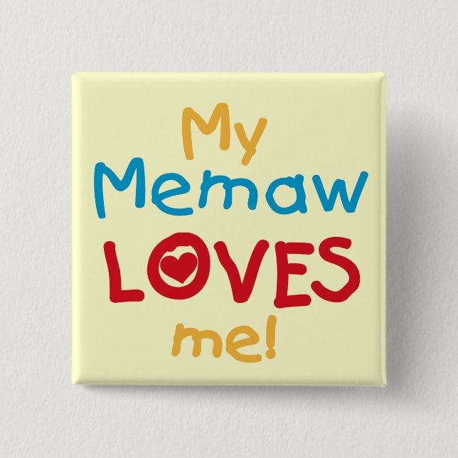 Mein Memaw Lieben T - Shirt und Geschenke Button (Vorderseite)