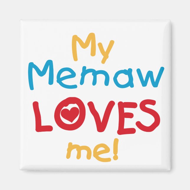 Mein Memaw Lieben T - Shirt und Geschenke Magnet (Vorne)