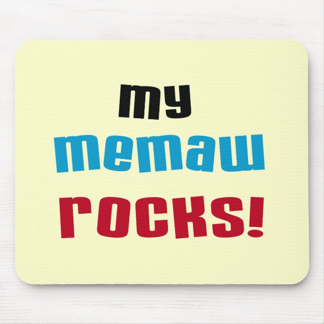 Mein Memaw schaukelt T-Shirts und Geschenke Mousepad (Vorne)