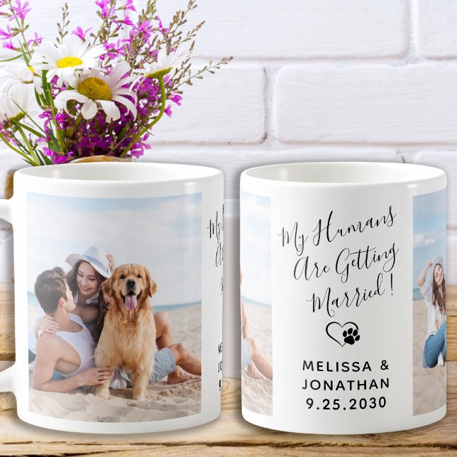 Mein Mensch heiratet zwei Hunde Foto Kaffeetasse (Von Creator hochgeladen)
