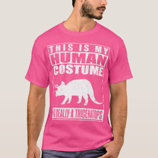 Mein menschliches Kostüm im Triceratops Halloween T-Shirt
