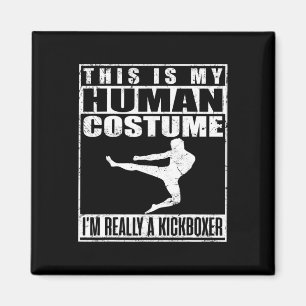 Mein menschliches Kostüm-Shirt Ich bin ein Kickbox Magnet