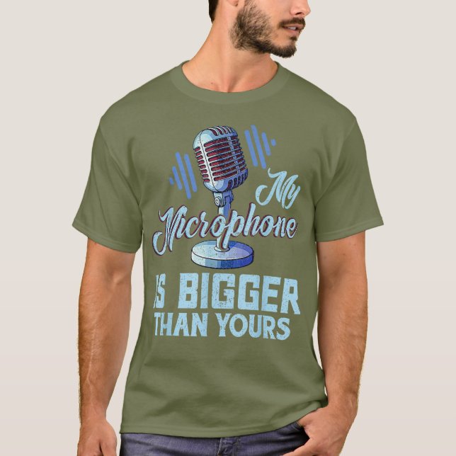 Mein Mikrofon ist größer als dein Podcast Radio T-Shirt (Vorderseite)