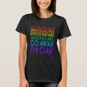 Mein Milkshake bringt alle Jungs LGBT Flag Regenbo T-Shirt