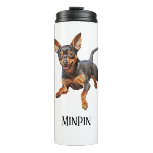 Mein Min Pin Zwergpinscher Minpin Welpe Hund glück Thermosbecher