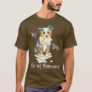 Mein mini amerikanischer Schäfer aß meine T-Shirt