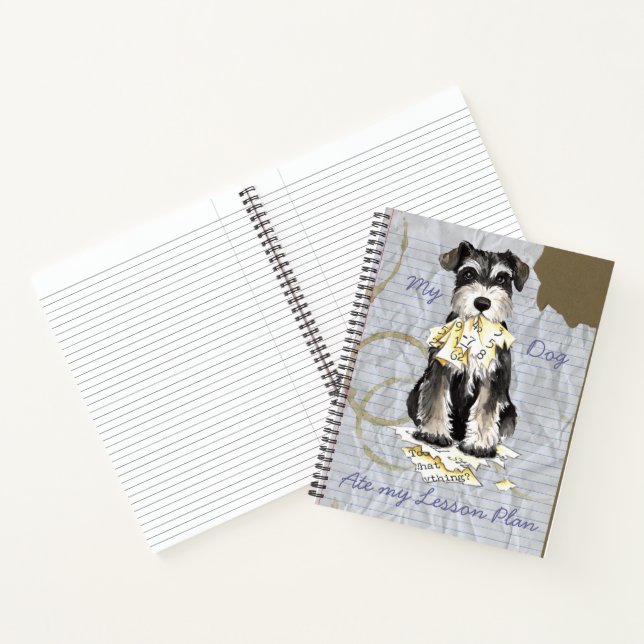 Mein Mini Schnauzer hat meinen Lektionsplan Notizbuch (Innenseite)