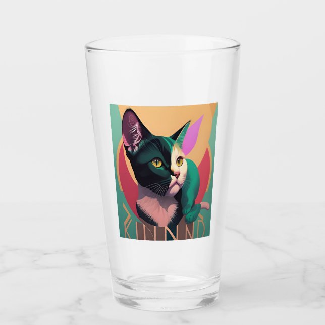 Mein Mitbewohner ist eine Katze Glas (Vorderseite)