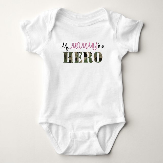 Mein MOMMY ist ein Held Baby Strampler (Vorderseite)
