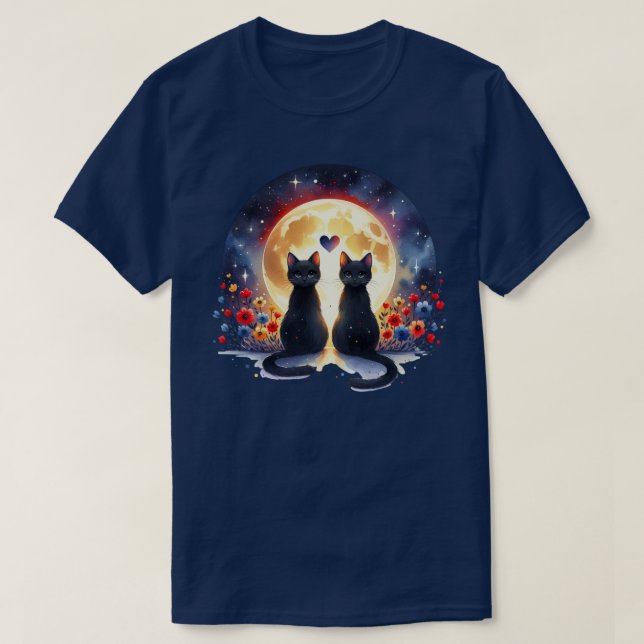 Mein Mondlicht Valentine Kitty Cat T - Shirt (Design vorne)