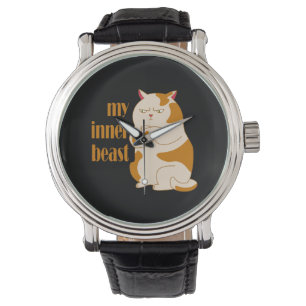 Mein motivierend Zitat aus fauler Katze Armbanduhr