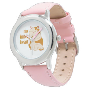 Mein motivierend Zitat aus fauler Katze Armbanduhr