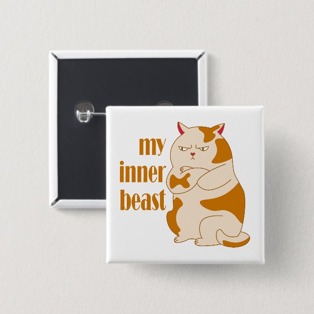 Mein motivierend Zitat aus fauler Katze Button (Vorne & Hinten)