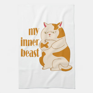 Mein motivierend Zitat aus fauler Katze Geschirrtuch