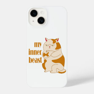 Mein motivierend Zitat aus fauler Katze iPhone 14 Hülle