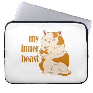 Mein motivierend Zitat aus fauler Katze Laptopschutzhülle