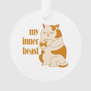 Mein motivierend Zitat aus fauler Katze Ornament