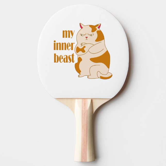 Mein motivierend Zitat aus fauler Katze Tischtennis Schläger (Vorderseite)