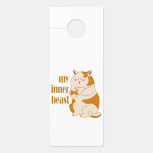 Mein motivierend Zitat aus fauler Katze Türanhänger