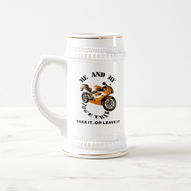 Mein Motorrad Bierglas (Links)