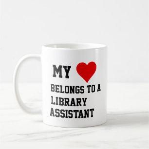 Mein Name gehört einer Bibliotheksassistenten-Tass Kaffeetasse