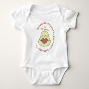 Mein Name ist Avocado Hoodie Baby Strampler