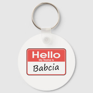 Mein Name ist Babcia Schlüsselanhänger