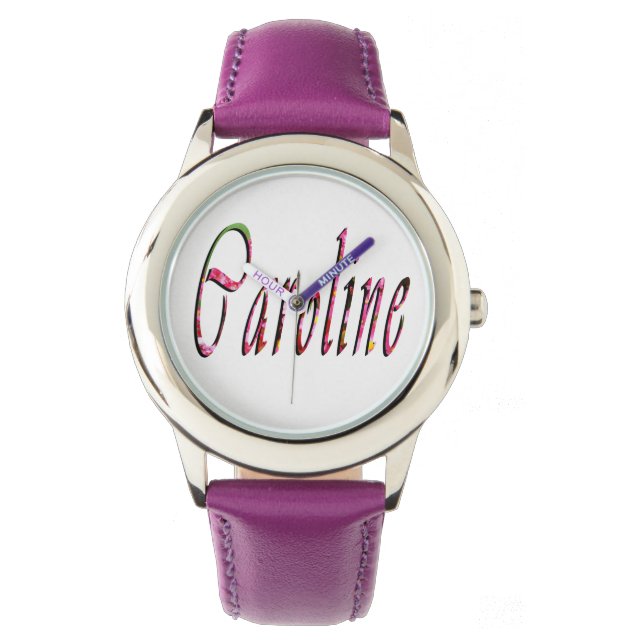 Mein Name ist Caroline. Armbanduhr (Vorderseite)