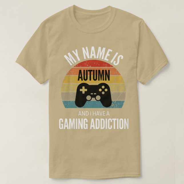 Mein Name ist Herbst und ich habe einen Spielabend T-Shirt (Design vorne)