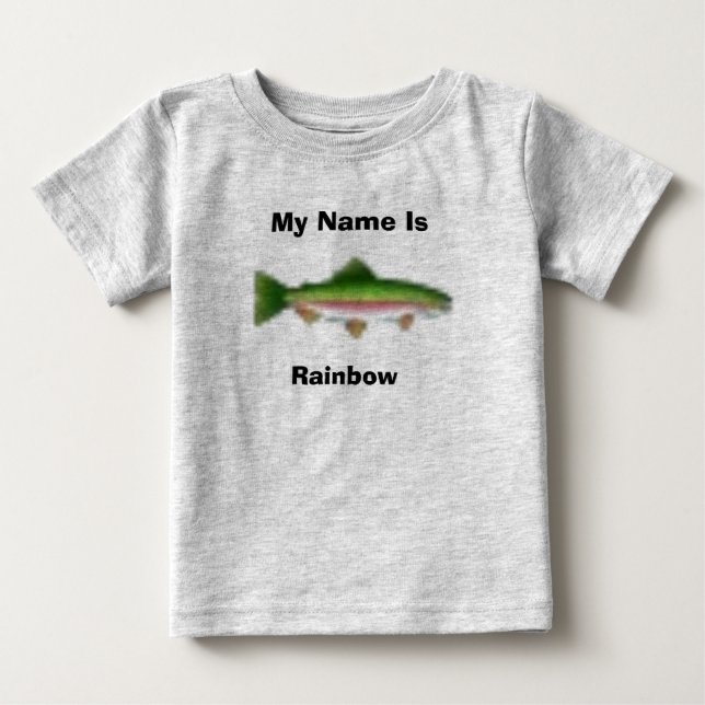 Mein Name ist, Regenbogen Baby T-shirt (Vorderseite)