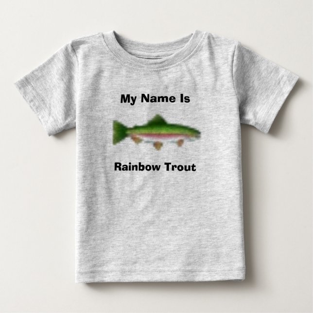Mein Name ist, Regenbogenforelle Baby T-shirt (Vorderseite)