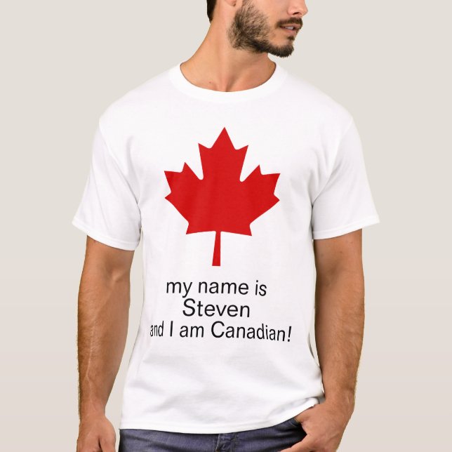 Mein Name ist und ich bin Kanadier T-Shirt (Vorderseite)