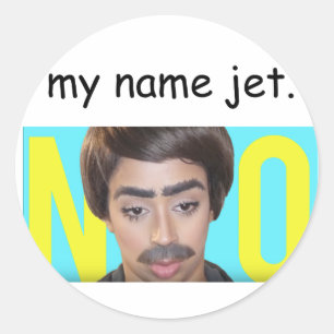 Mein Name Jet (Liza Koshy) Runder Aufkleber