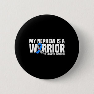 Mein Nephew ist ein Krieger Typ 1 Diabetes-Bewusst Button