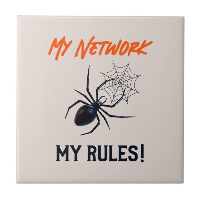 Mein Netzwerk, meine Regeln herrschen IT Fliese (Vorderseite)