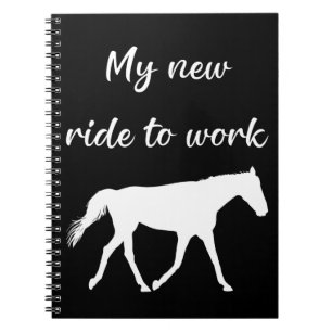 Mein neues Arbeitsweg mit Pferd lustig Notizblock