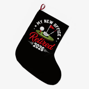 Mein neues Büro Ruhestand 2026 Golf Ruhestand Großer Weihnachtsstrumpf