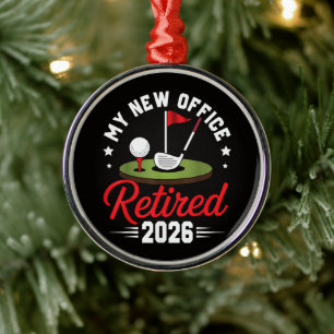 Mein neues Büro Ruhestand 2026 Golf Ruhestand Ornament Aus Metall