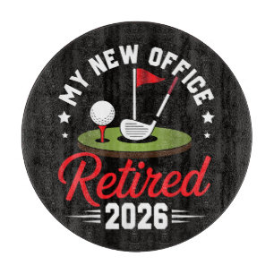Mein neues Büro Ruhestand 2026 Golf Ruhestand Schneidebrett