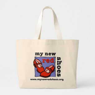 Mein neues Rot beschuht Taschen-Tasche Jumbo Stoffbeutel