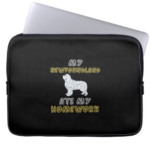 Mein Neufundland hat meine Hausaufgaben gegessen   Laptopschutzhülle
