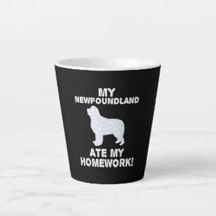 Mein Neufundland hat meine Hausaufgaben gegessen Milchtasse