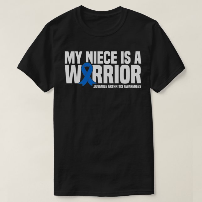 Mein Nichte ist ein Krieger-Jugendarthritis-Bewuss T-Shirt (Design vorne)